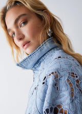 LIU.JO CASACO DE GANGA BORDADO ABERTO