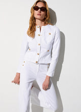 LIU.JO CASACA DE GANGA BRANCA