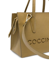 COCCINELLE SHOPPING BAG PEQUENO VERDE COM LOGO