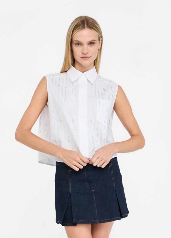 LIU.JO BLUSA SEM MANGAS STRASS