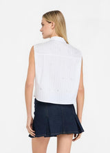 LIU.JO BLUSA SEM MANGAS STRASS
