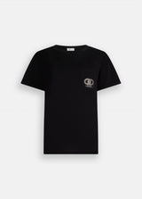 LIU.JO T  -SHIRT PRETA COM LOGO STRASS