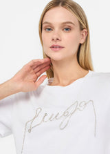 LIU.JO T-SHIRT COM LOGO EM STRASS