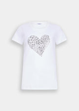 LIU.JO T-SHIRT COM CORAÇÃO EM STRASS
