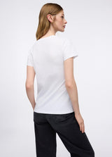 LIU.JO T-SHIRT BRANCA COM LOGO STRASS