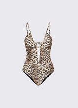 LIU.JO FATO BANHO ANIMAL PRINT COM LOGO