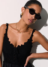 LIU.JO VESTIDO PRETO DE ALÇAS