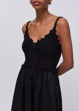 LIU.JO VESTIDO PRETO DE ALÇAS