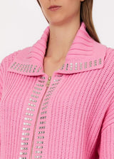 LIU.JO CASACO DE MALHA COM STRASS