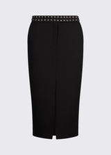 LIU.JO SAIA PRETA COM TACHAS