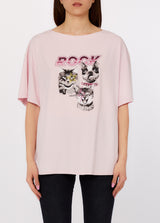 LIU.JO T-SHIRT ROSA COM STRASS