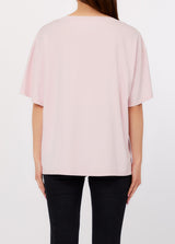 LIU.JO T-SHIRT ROSA COM STRASS