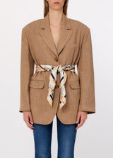 LIU.JO BLAZER BEGE COM LENÇO