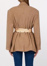 LIU.JO BLAZER BEGE COM LENÇO