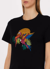 LIU.JO T-SHIRT COM ESTAMPADO EM STRASS
