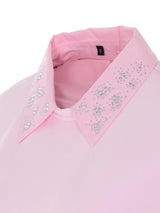 LIU.JO CAMISOLA ROSA GOLA COM BRILHANTES