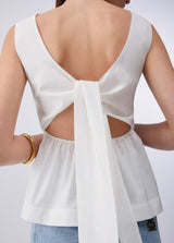 LIU.JO TOP BRANCO COM RECORTE NA PARTE DE TRÁS