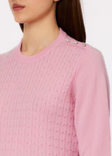LIU.JO CAMISOLA DE LÃ ROSA