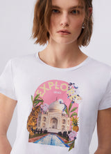 LIU.JO T-SHIRT COM ESTAMPA