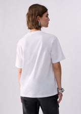 LIU.JO T-SHIRT BRANCA COM CORAÇÃO STRASS