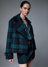 LIU.JO CASACO DUPLO -PEITO CURTO TARTAN