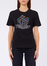 LIU.JO T-SHIRT PRETA COM STRASS