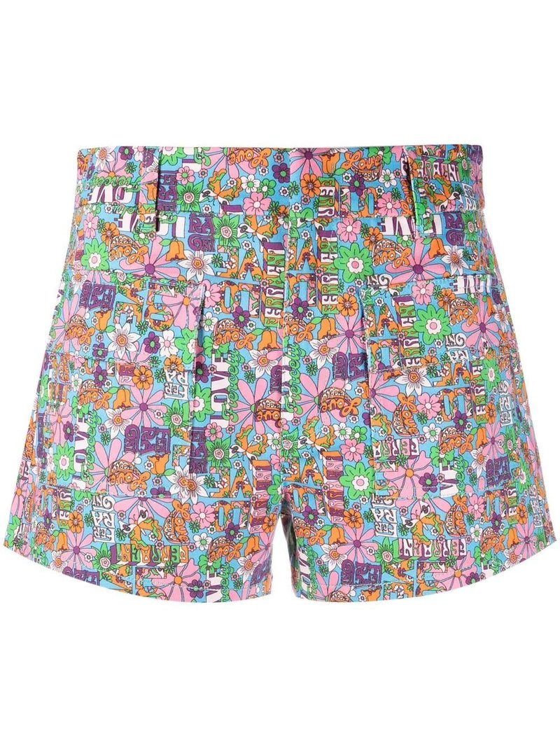 CHIARA FERRAGNI shorts com estampa floral