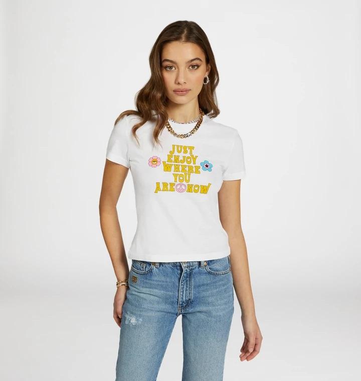 Slogan-print t-shirt  de algodão CHIARA FERRAGNI