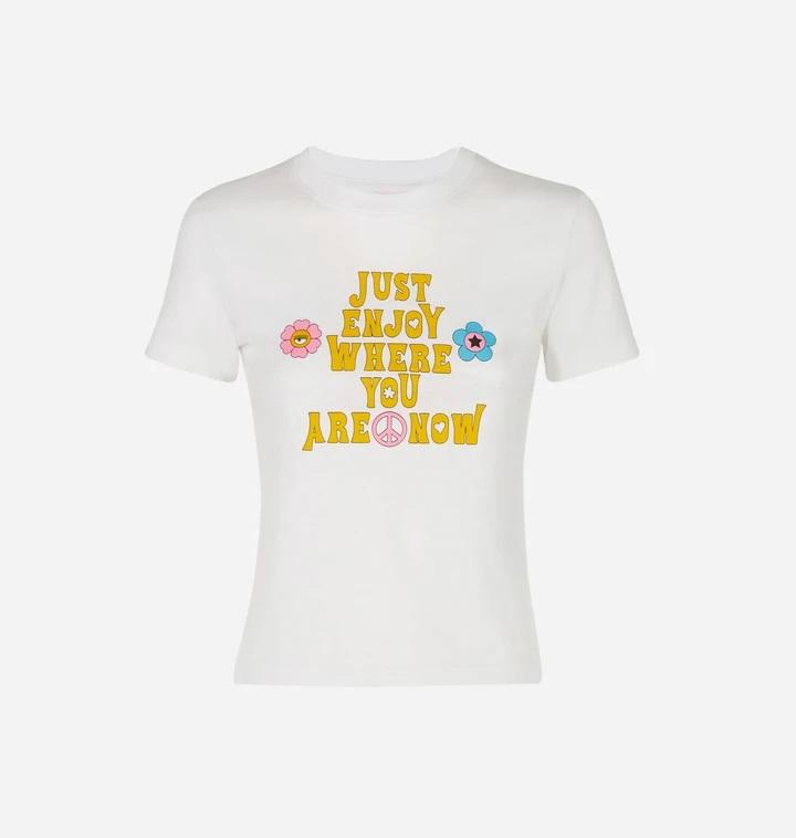 Slogan-print t-shirt  de algodão CHIARA FERRAGNI