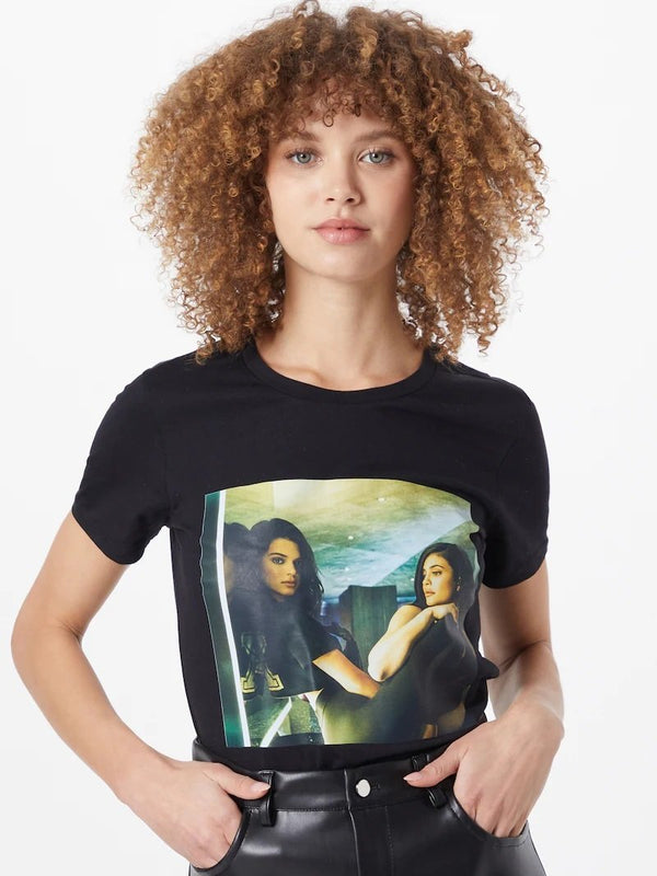 KENDALL E KYLIE T-shirt preta com imagem